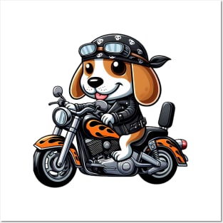 Biker Beagle Posters and Art